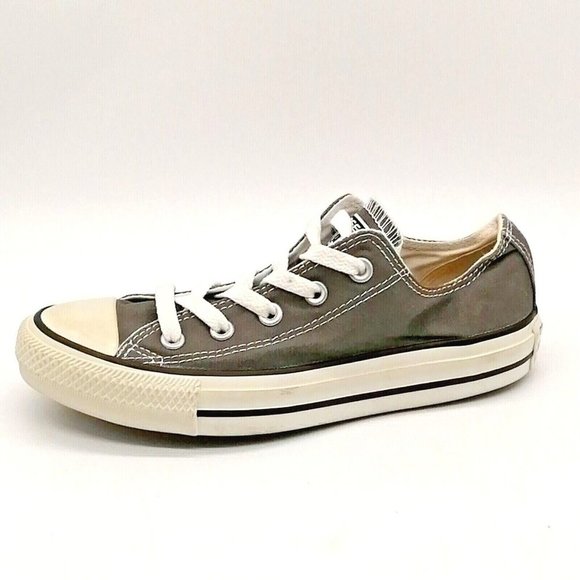 Converse Womens Sneaker Gray Lace Up Front Cap Toe Cushioned Flat Heel Sz 6 M - Picture 1 of 10